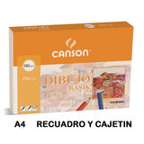 LAMINA DIBUJO BASIK A4 130GR C/RECUADRO Y CAJETÍN